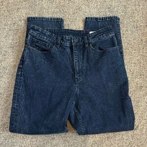 La Vie Rebecca Taylor Stone Washed High Waisted Straight Leg Jean
